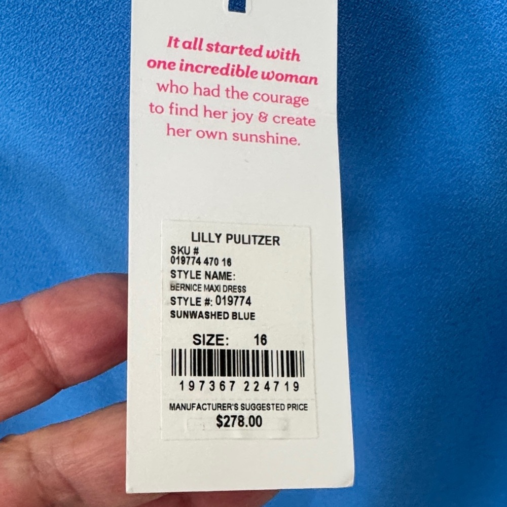 Lilly Pulitzer Vibrant Blue Maxi Dress - Picture 9 of 9